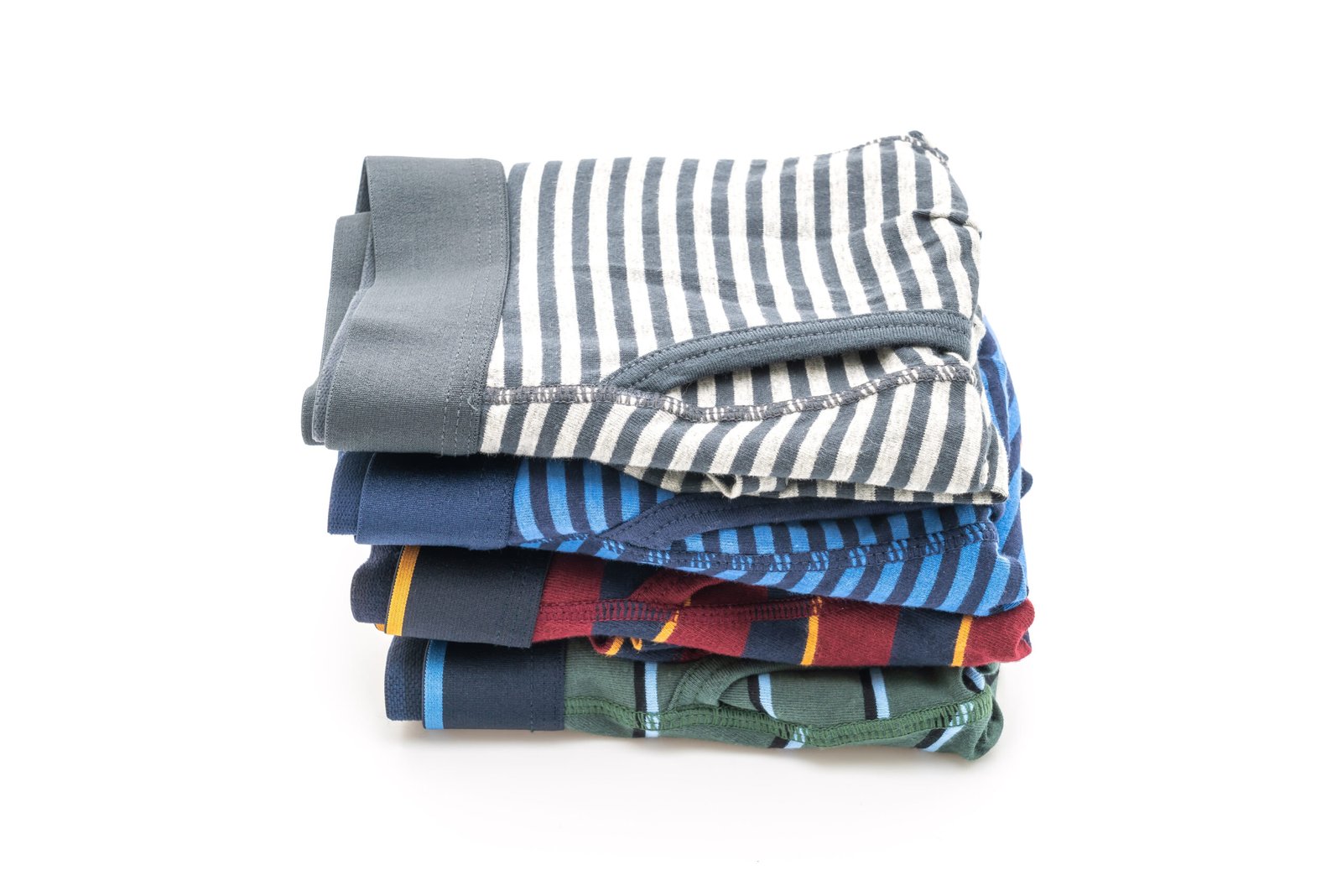 striped men underwear isolated on white background