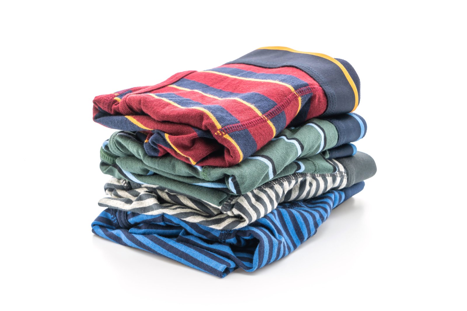 striped men underwear isolated on white background