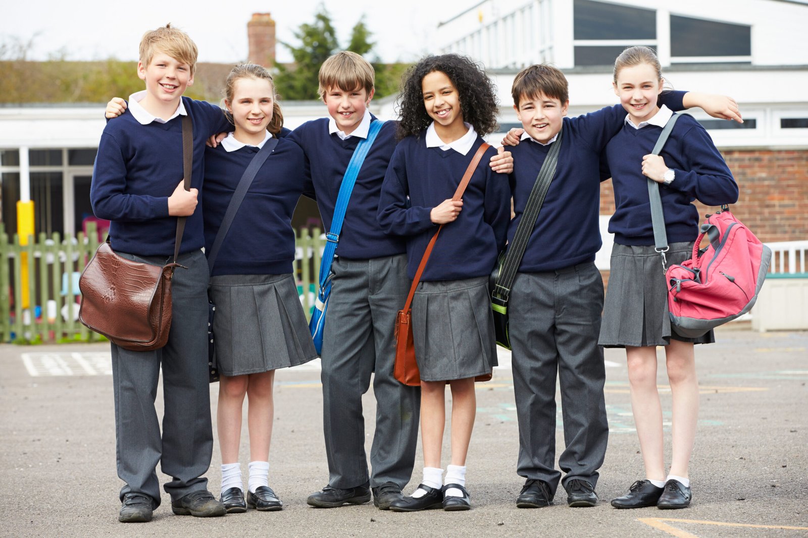 Portrait Of Elementary School Pupils In Playground
